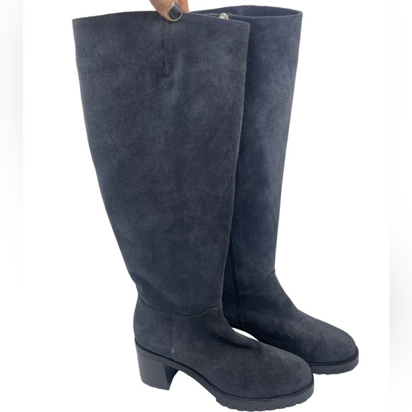 Roberto Festo Blue/ grey suede Heeled Boots made in Italy size 36 - Picture 2 of 16